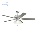 Aquacubic Bathroom 52" Vintage Style Indoor Low Profile Ceiling Fan with LED Light and Pull Chain Control